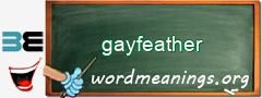 WordMeaning blackboard for gayfeather